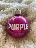 Personalised Glitter Christmas Baubles