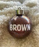 Personalised Glitter Christmas Baubles