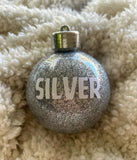 Personalised Glitter Christmas Baubles