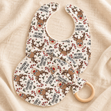 My First Christmas Baby Gift Set – Bib, Burp Cloth & Teether