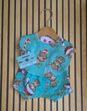 Christmas Nappy Cover & Bib Set